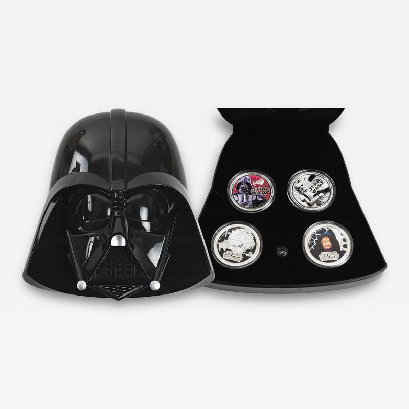 2011 Niue Star Wars 4 1 oz Silver Coin Set Proof Colorized Darth Vader Helmet