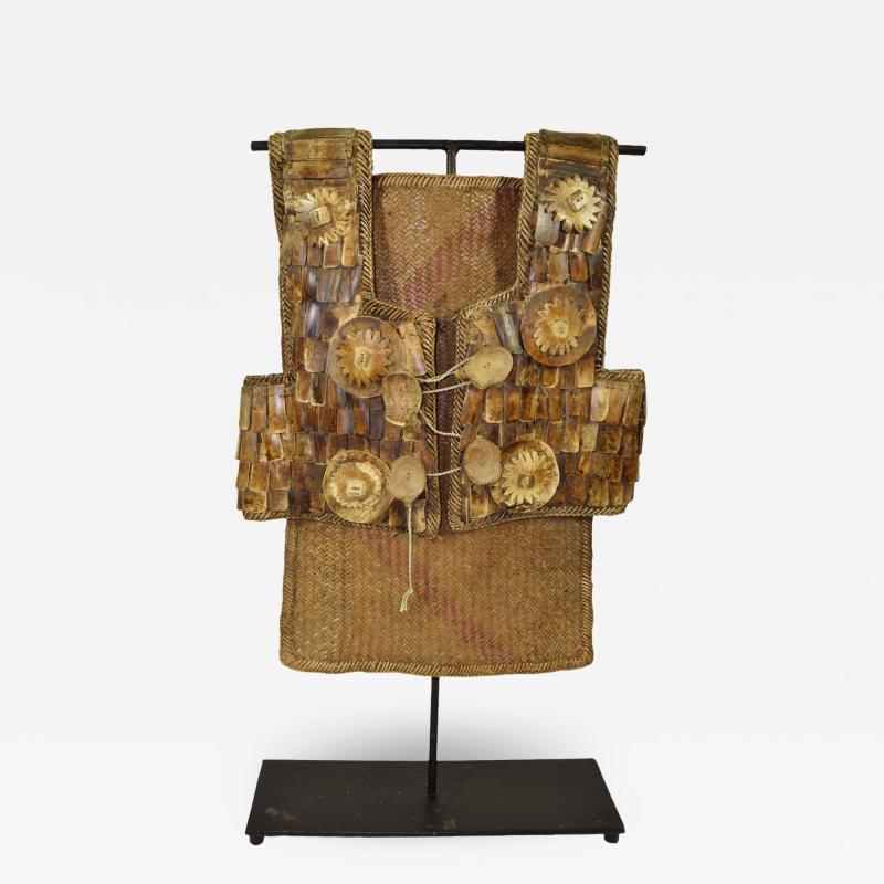 20th C Dayak Bone Rattan Chest Plate