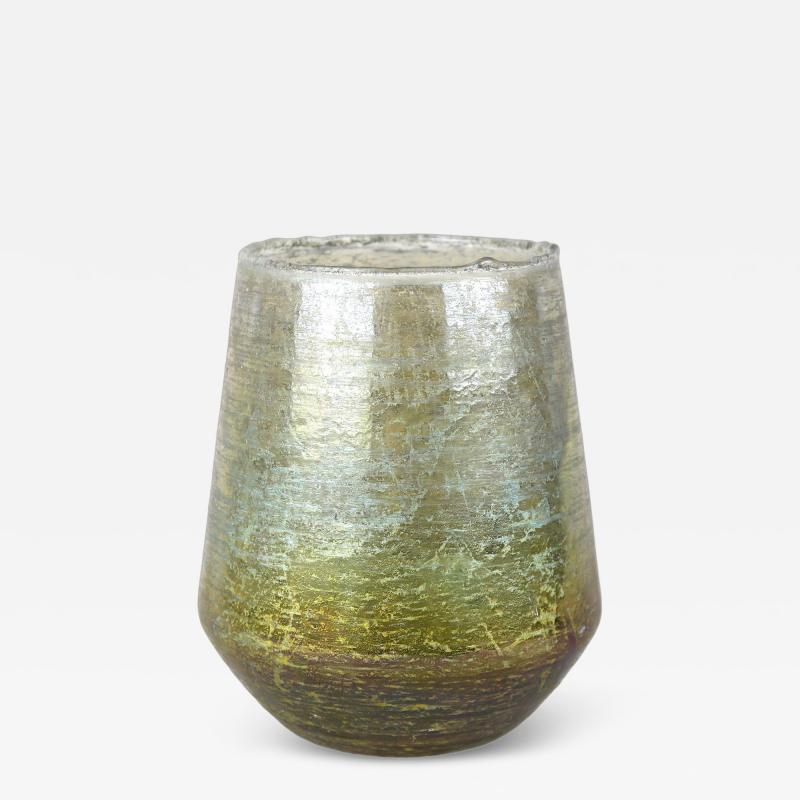 20th Century Art Nouveau Glass Vase Iridescent Bohemia ca 1910