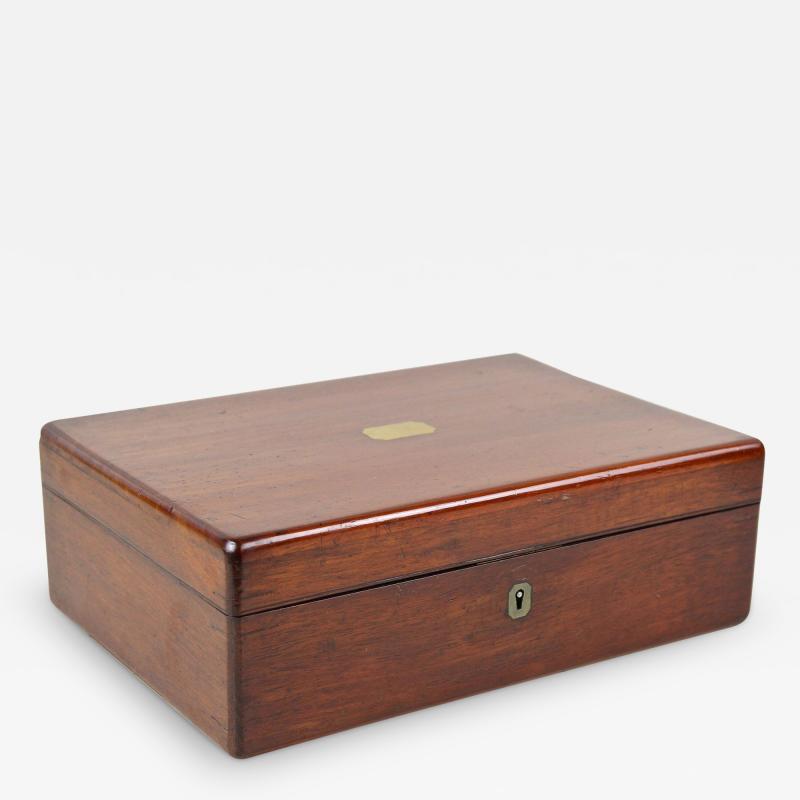 20th Century Art Nouveau Mahogany Wooden Box Humidor AT ca 1915