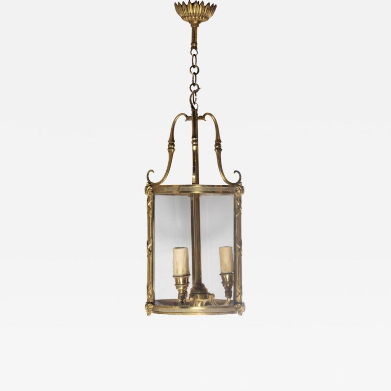 20th Century French Brass and Glass Lantern