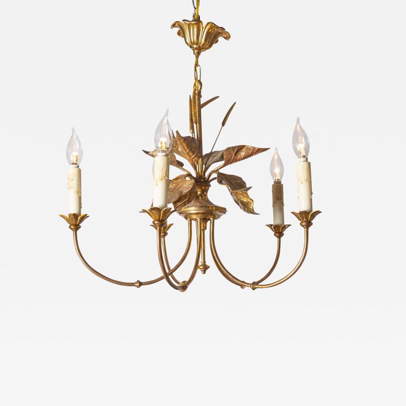 20th Century French Maison Charles Inspired Gilt Bronze Chandelier