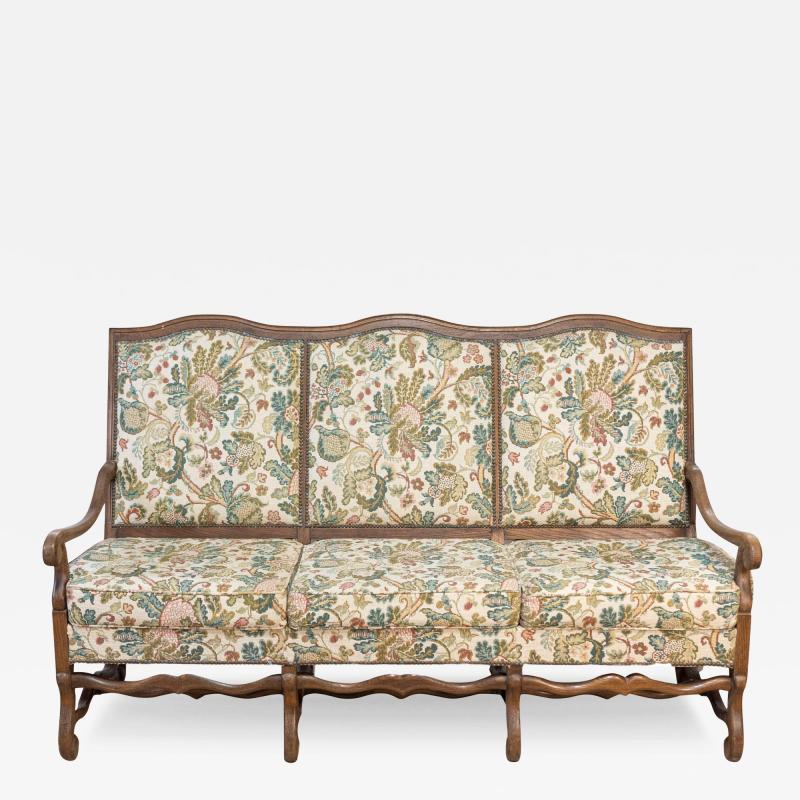 20th Century French Mutton Leg Walnut Sofa