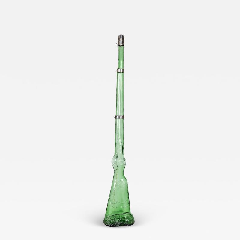 20th Century French Solid Silver Blown Glass Riffle Decanter c 1920