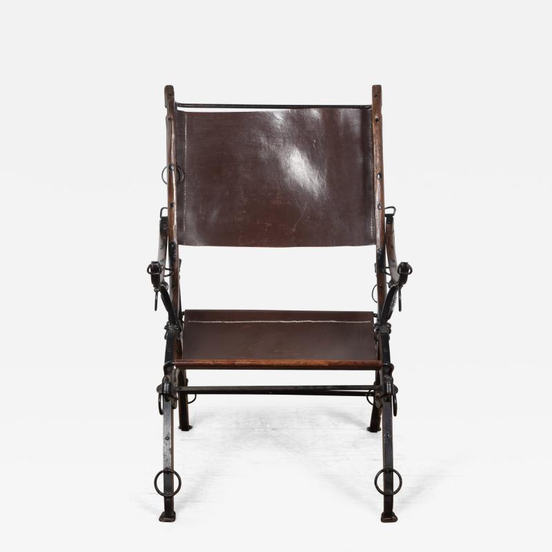 20th Century Horse Hair Harness Chair