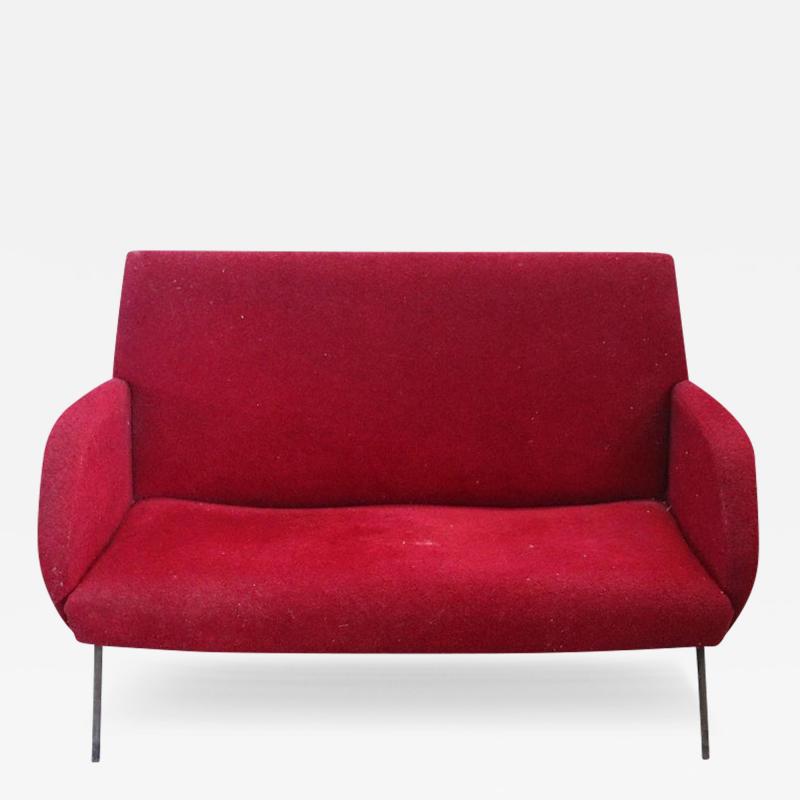 20th Century Italian Design Red Sofa 1950s