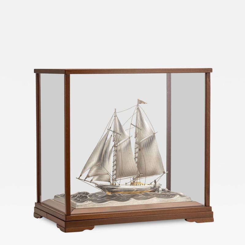20th Century Japanese 950 Silver Yacht By Seki Takehiko