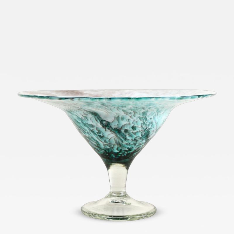 20th Century Modern Glass Centerpiece Glass Bowl signed Germany ca 1970