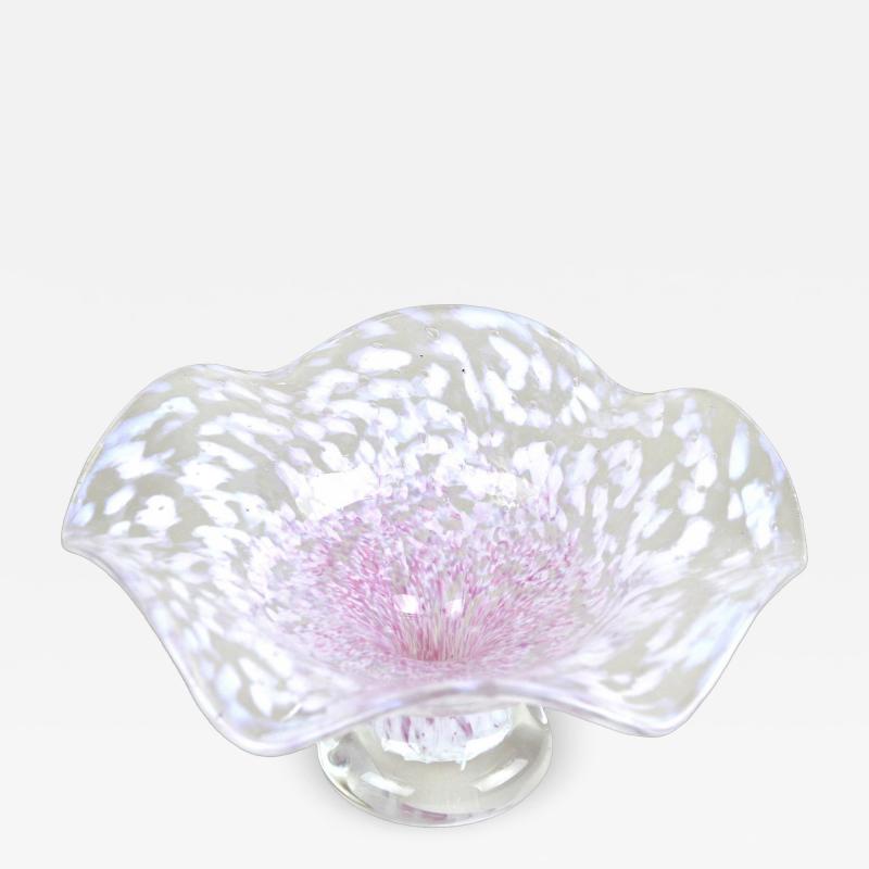 20th Century Murano Glass Centerpiece Bowl Mid Century Italy ca 1960