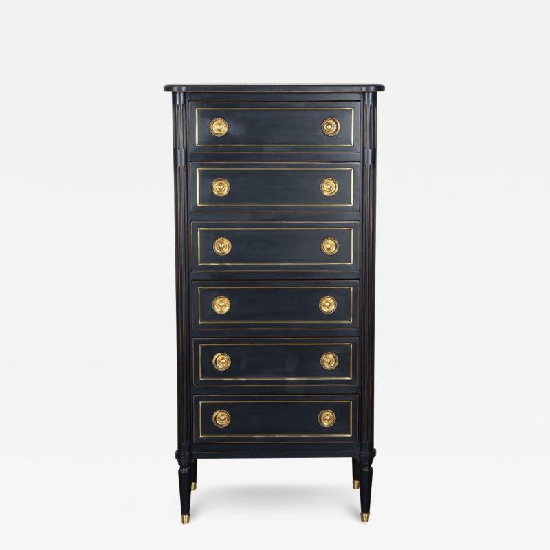 20th Century Narrow Chest of Drawers in the Louis XVI Style