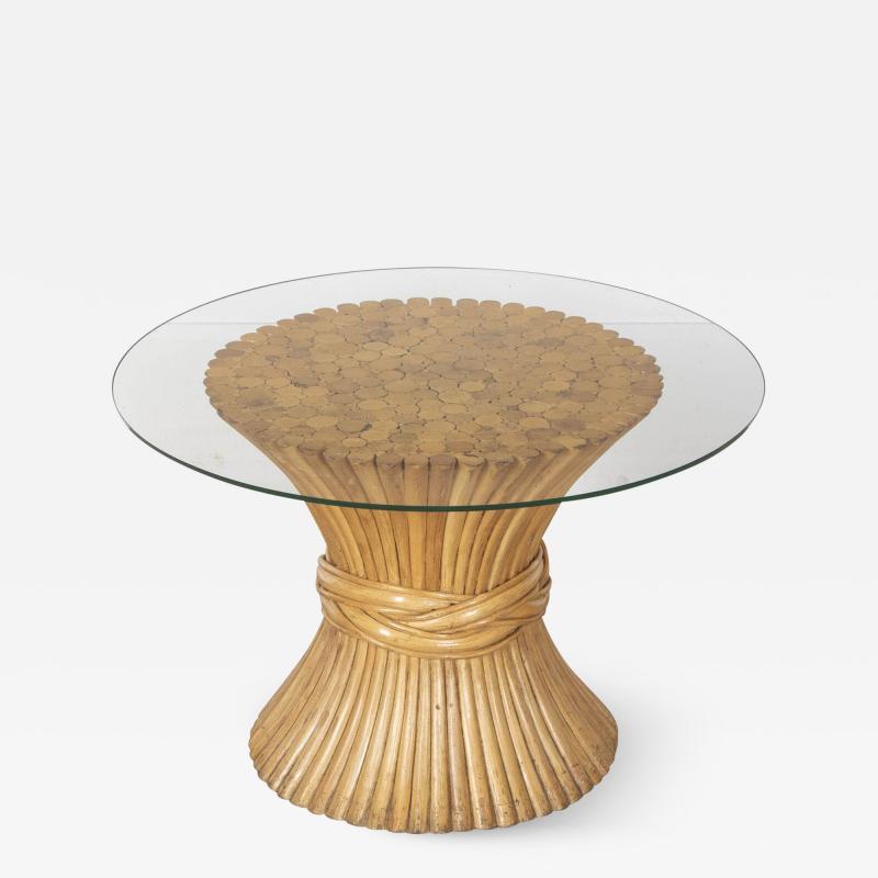 20th Century Sheaf Of Wheat Coffee Table By Mcguire