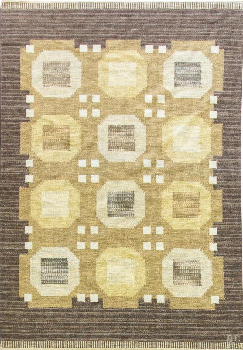 20th Century Swedish Flat Weave Carpet by Agda Osterberg