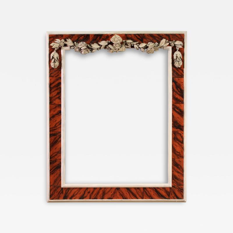 20th century Italian lacquered and painted frame