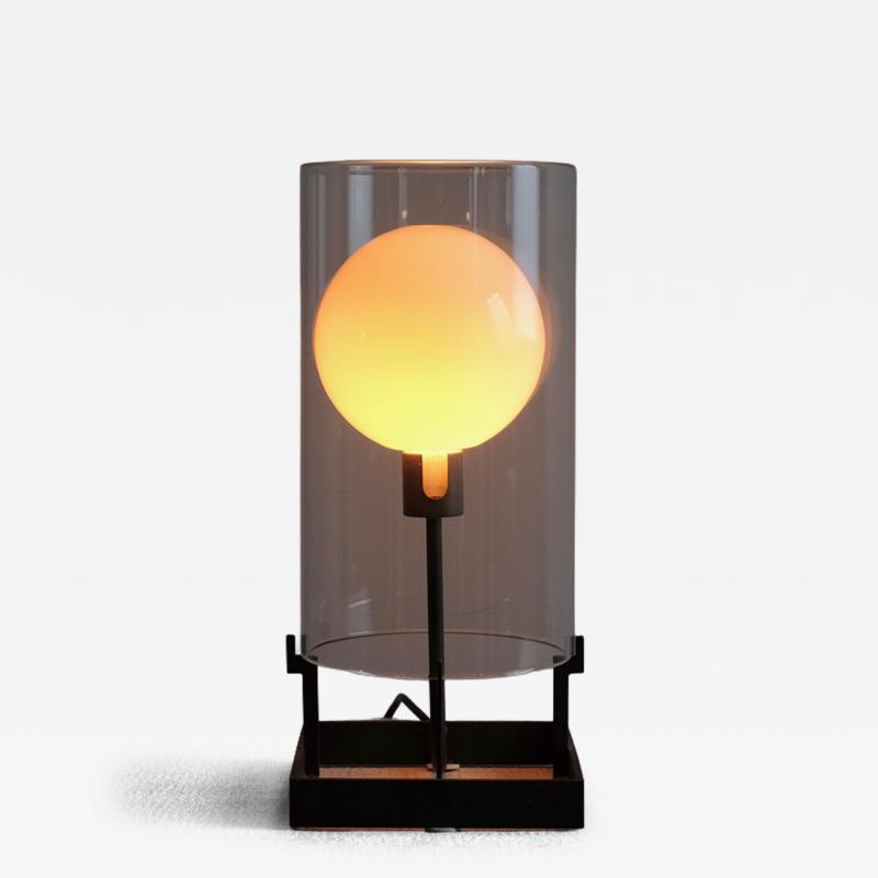 20th century glass and bronze lamp Italy