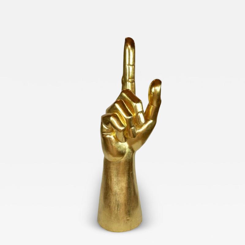 21st Century Contemporary Gigantic Hand Sculpture Goldleaf Plated AT 2021