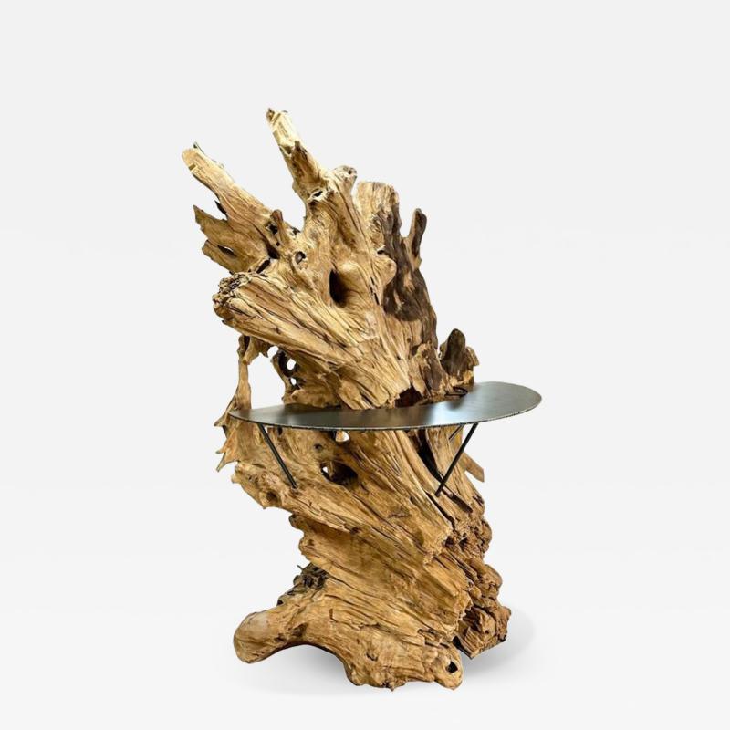 21st Century Gigantic Organic Modern Teak Root Stand Up Bar IDN 2023