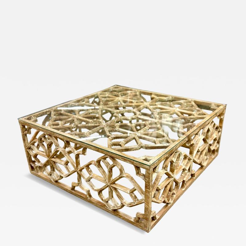 21th Century Wooden Honeycomb Coffee Table Couch Table Java 2025