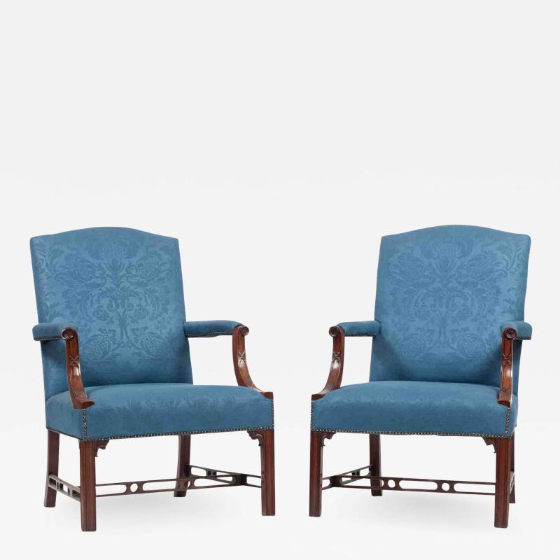 2940 Late 18th Century Pair of Gainsborough Armchairs