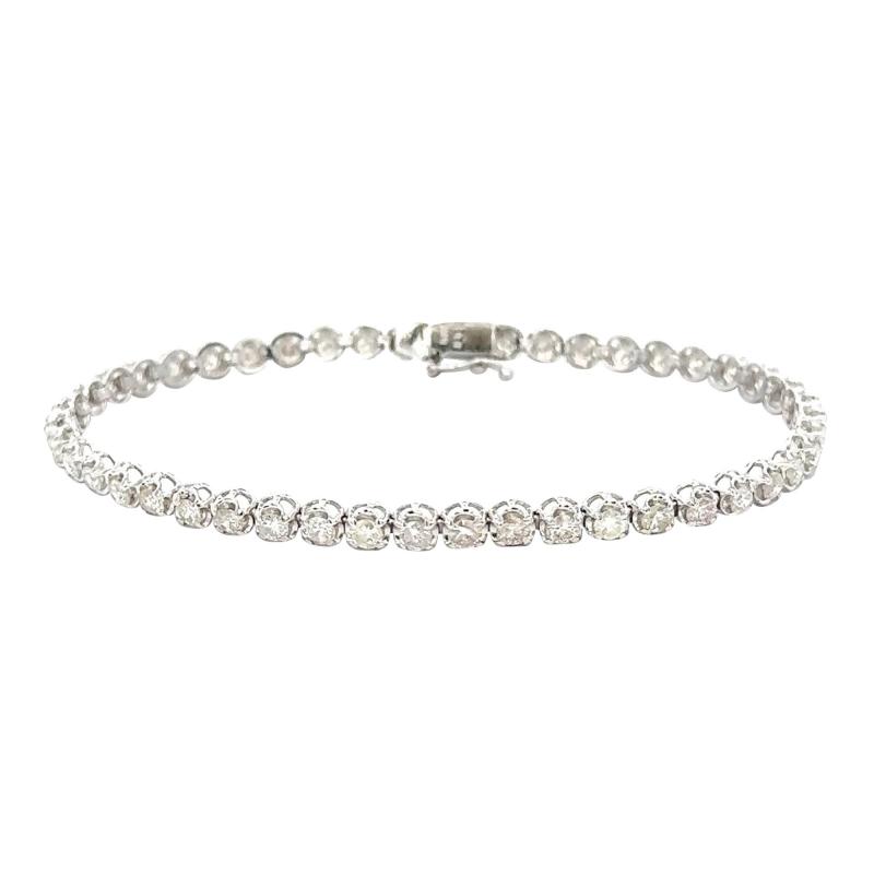 3 Carat Diamond Tennis 4 Prong Bracelet in Platinum 4MM 7 