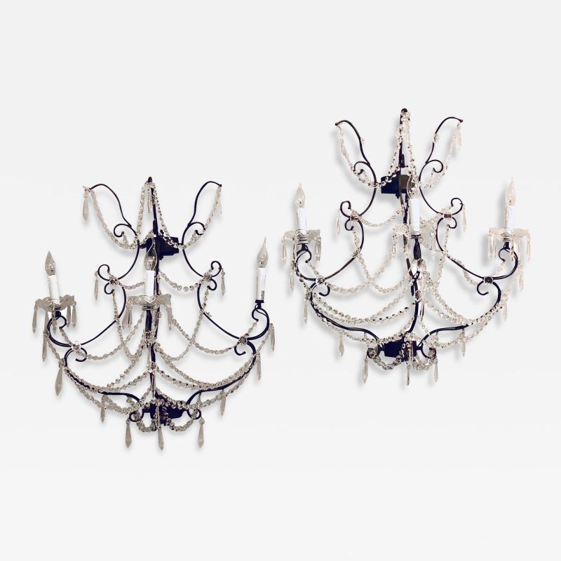 3 Pair Metal Timothy Oulton Paris Wall Sconces In The Style Of Niemann Weeks