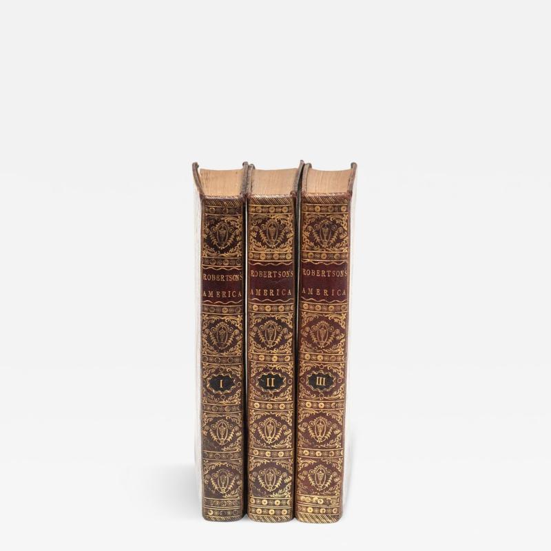 3 Vols William Robertson The History Of America