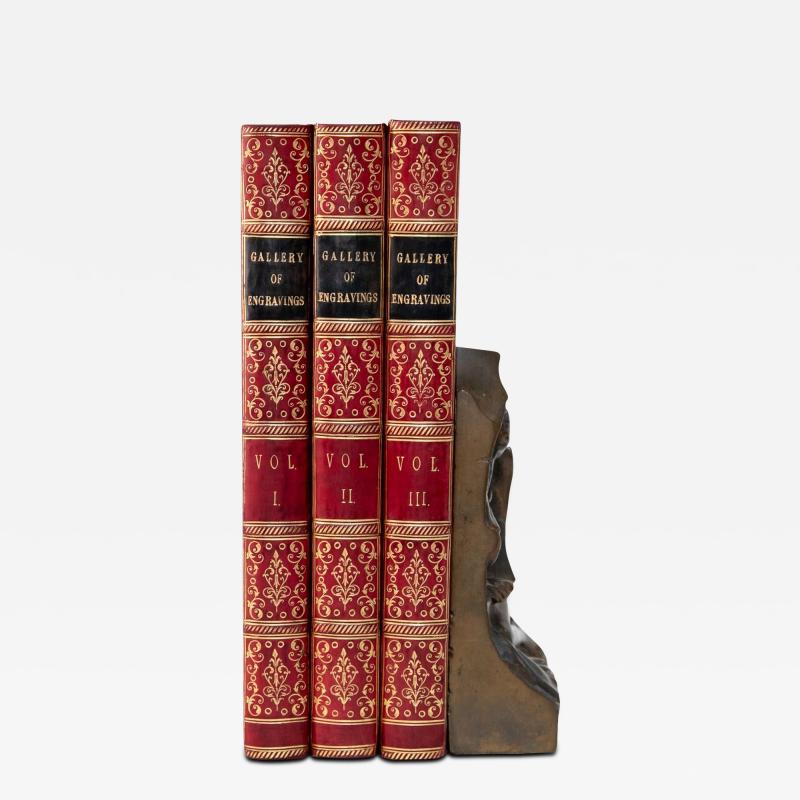 3 Volumes G N Wright The Peoples Gallery of Engravings