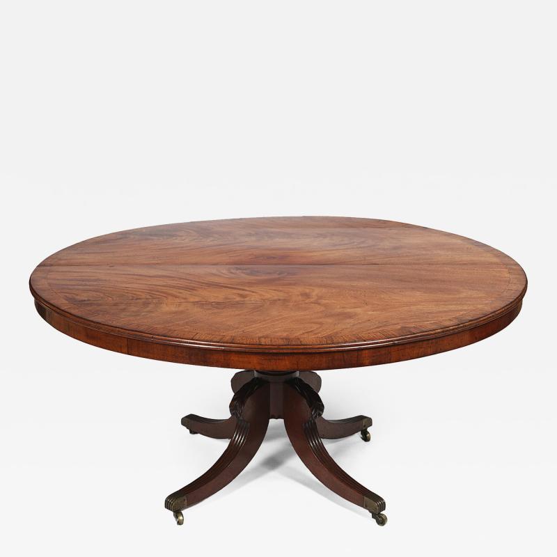 3021 Circular Regency Mahogany Pedestal Dining Table