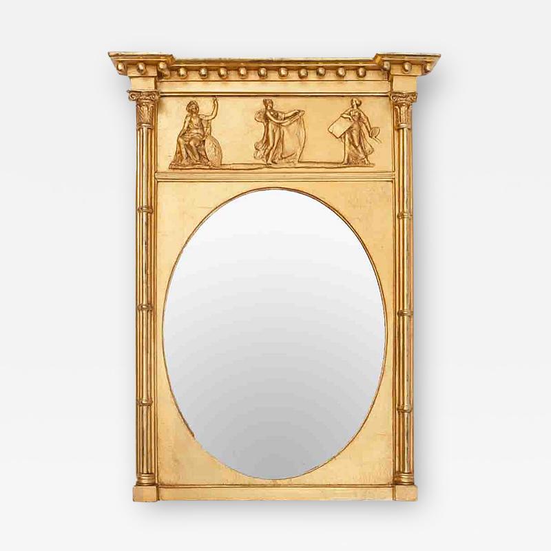 3048 19th Century English Regency Gilt Neoclassical Mirror