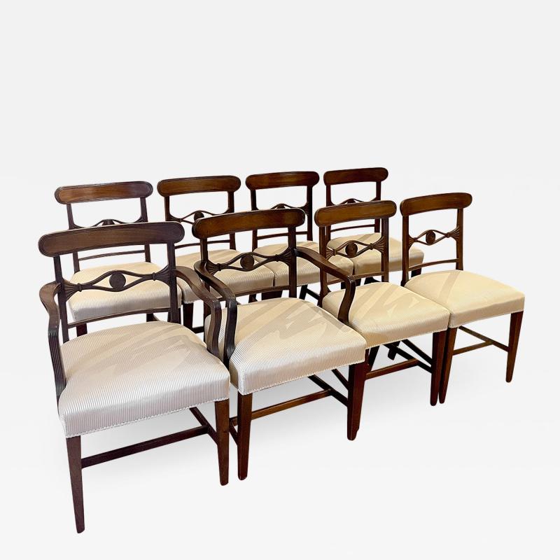3080 Set of Eight Gillows Regency Mahogany Dining Chairs