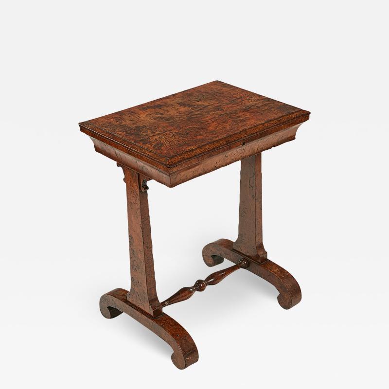 3195 19th Century Burr Elm Work Table