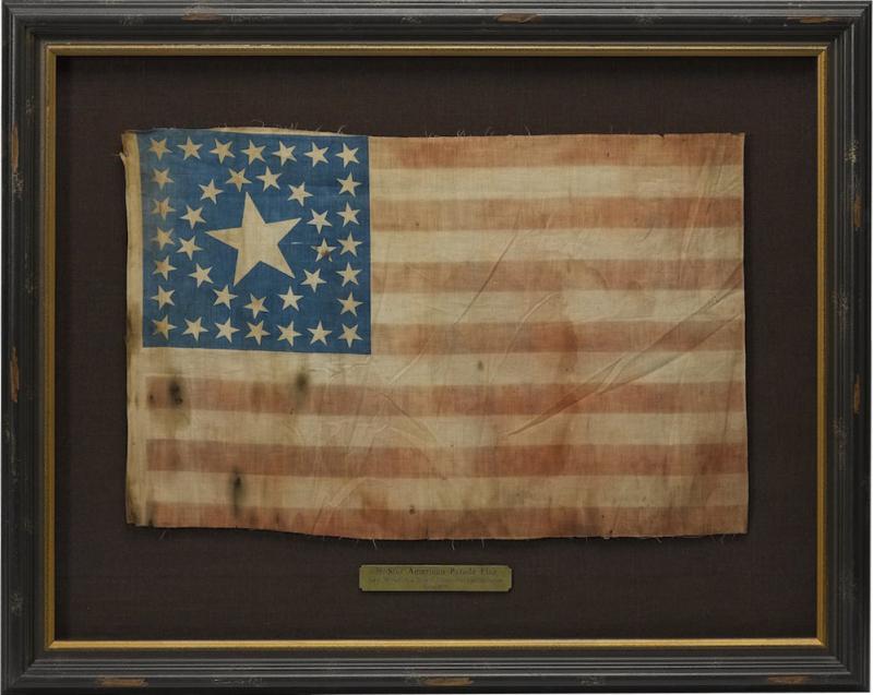 38 Star American Flag with Unique Canton Commemorating Colorado Statehood 1876