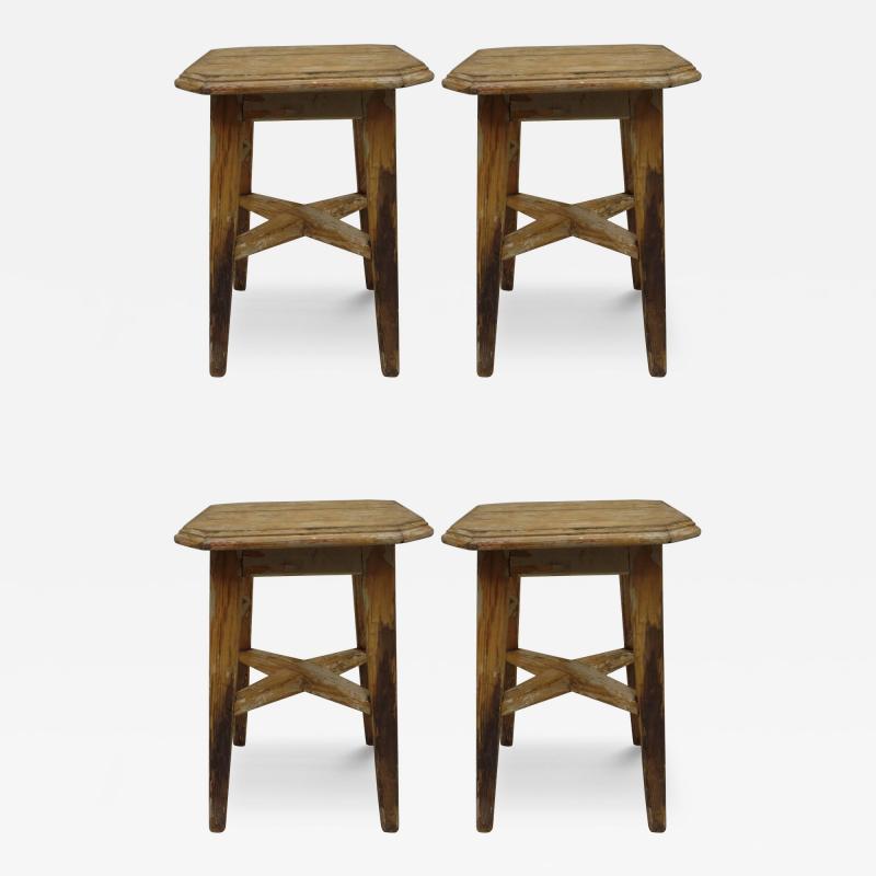 4 Italian 1940s Stools in the Modern Neoclassical Style