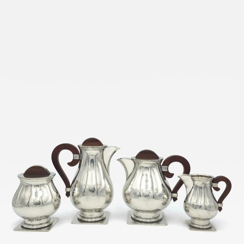 4 Piece Tea Set by J Despres France circa 1940