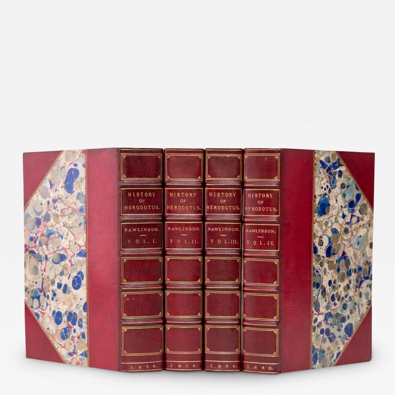 4 Volumes George Rawlinson the History of Herodotus