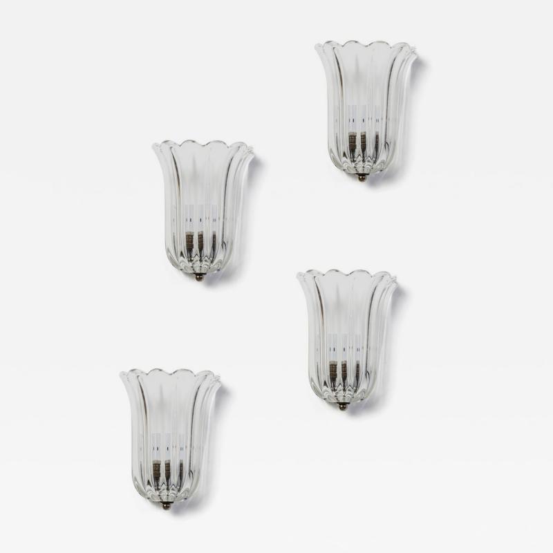 4 Wall Lights in Murano Glass