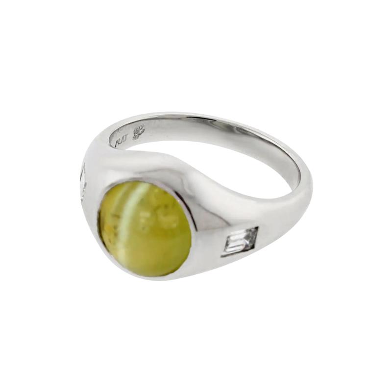 5 22 CARAT CAT S EYE CHRYSOBERYL RING