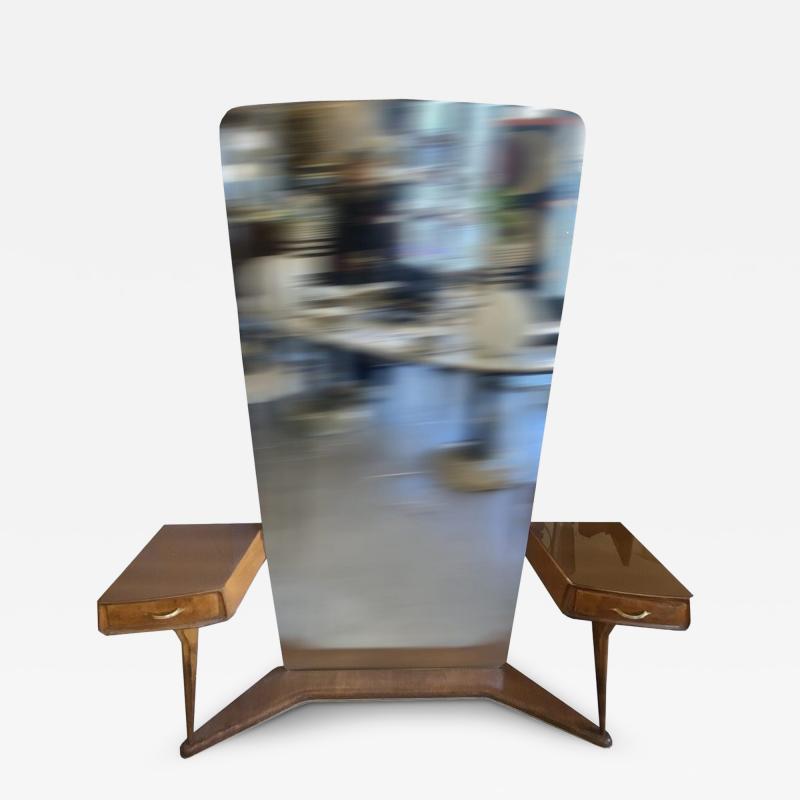 50s Italian Mirror with Nightstands 