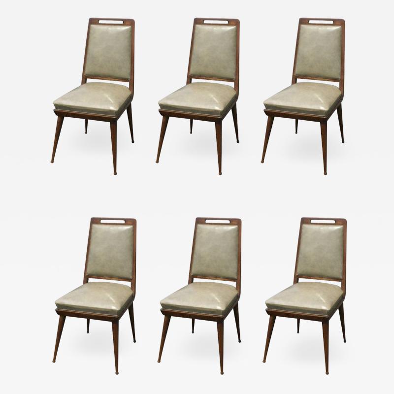 6 Italian Mid Century Dining Chairs