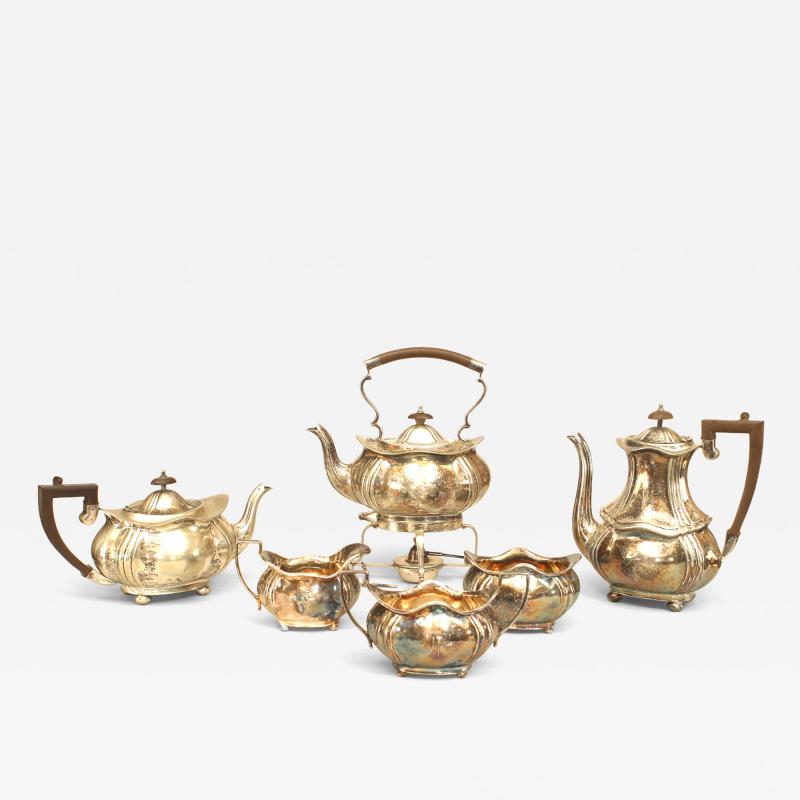 6 Piece English Victorian Silver Plate Tea Set