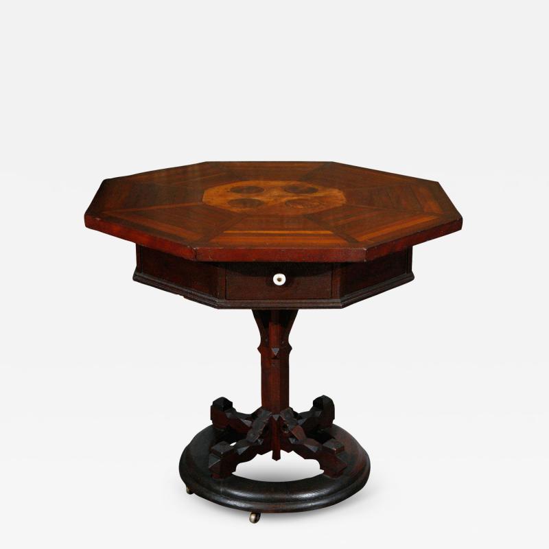 8 sided American Folk Art Table