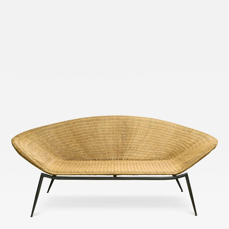 A 1960s Wicker Sofa