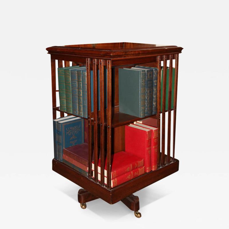 A 19th Century American Walnut Revolving Library Stand