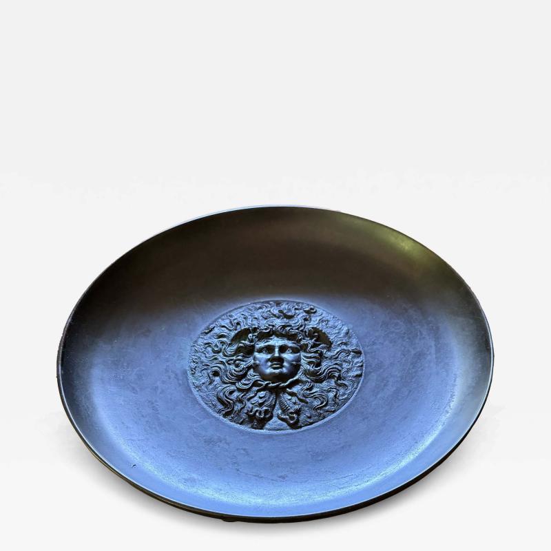 A 19th Century Bronze Tazza with Medusa motif with a later base