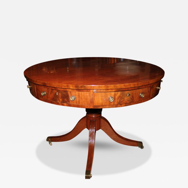 A 19th Century English Mahogany Drum Table