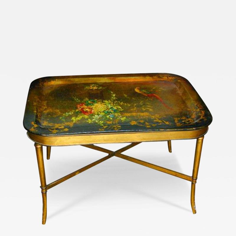 A 19th Century English Polychrome Tray Table