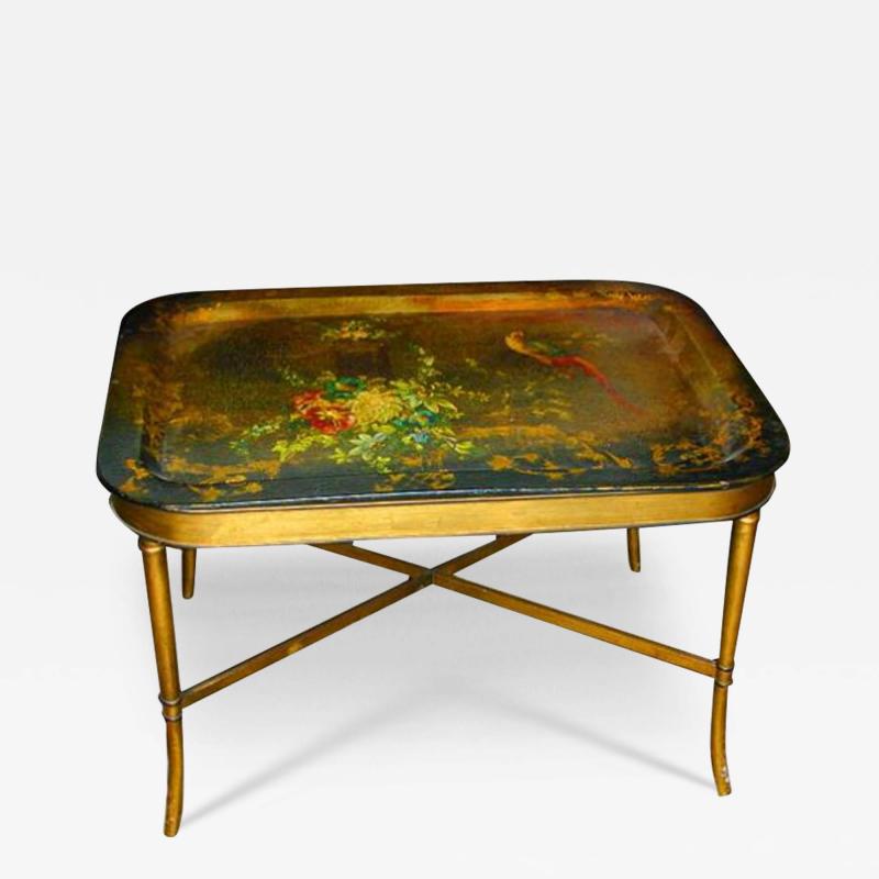 A 19th Century English Polychrome Tray Table