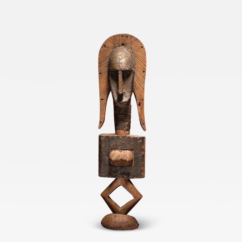 A BAMANA WOOD RELIQUARY GUARDIAN FIGURE