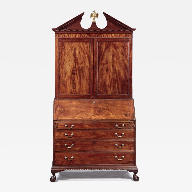 A BRANDED CHIPPENDALE SECRETARY