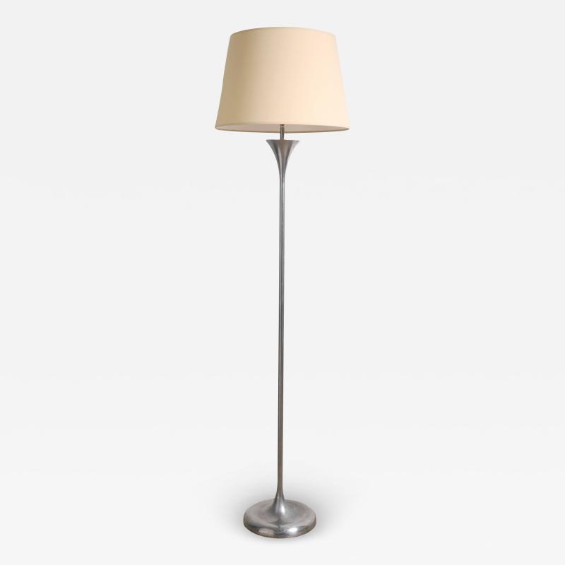 A Brushed Steel Floor Lamp