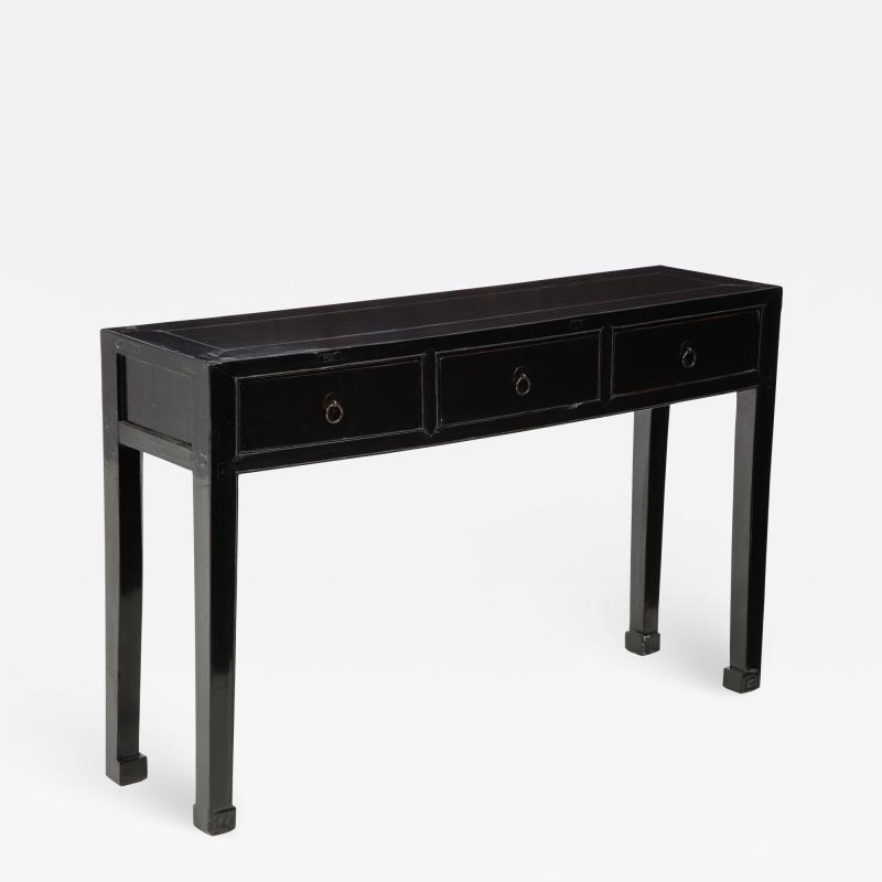 A Chinese Black Lacquered Console Circa 1920s